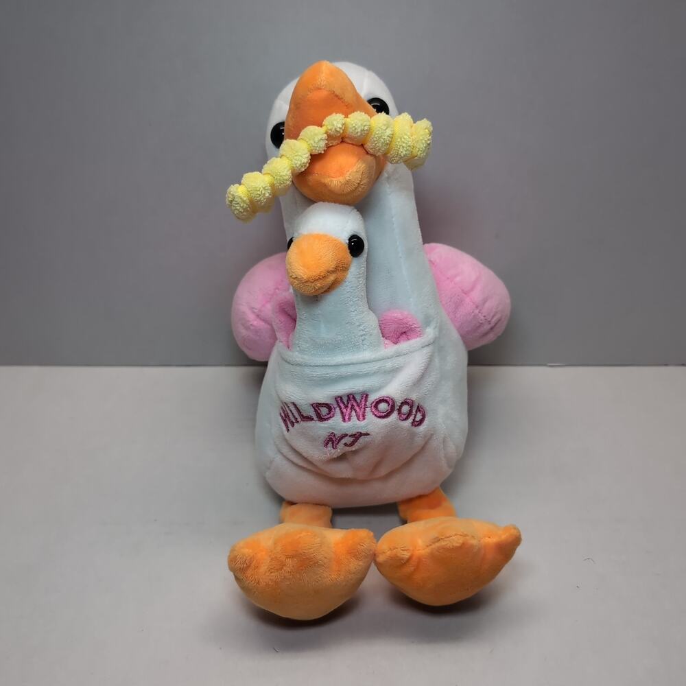 Seagull With French Fry‎ Wildwood NJ With Baby Plush Toy Pink Fun Stuff